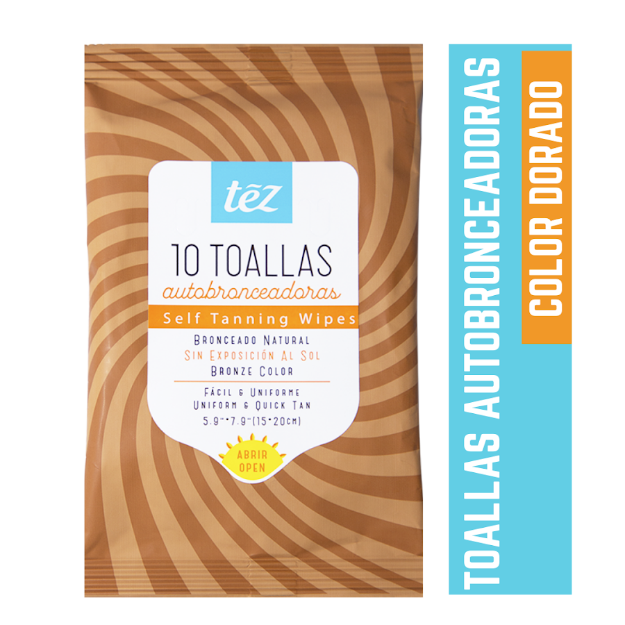 Toallitas Autobronceadoras Tez Bronceado Natural Color Bronce x 10Uni