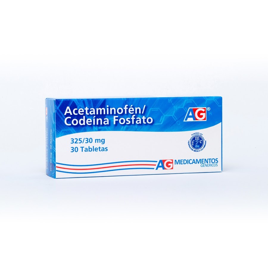 Acetaminofen 325Mg Codeina Fosfato 30Mg AG Caja x 30Tab