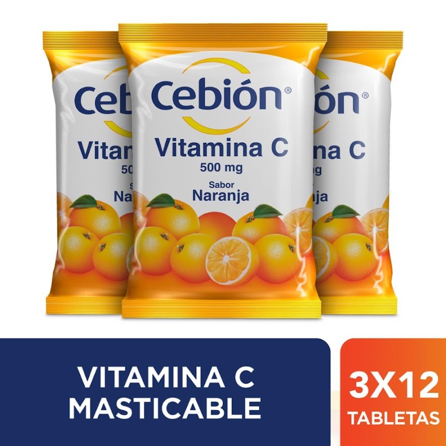 Oferta Cebión 500Mg Tab.Mast. x36Tab. Merck Ácido Ascórbico Pg.2Lleve3