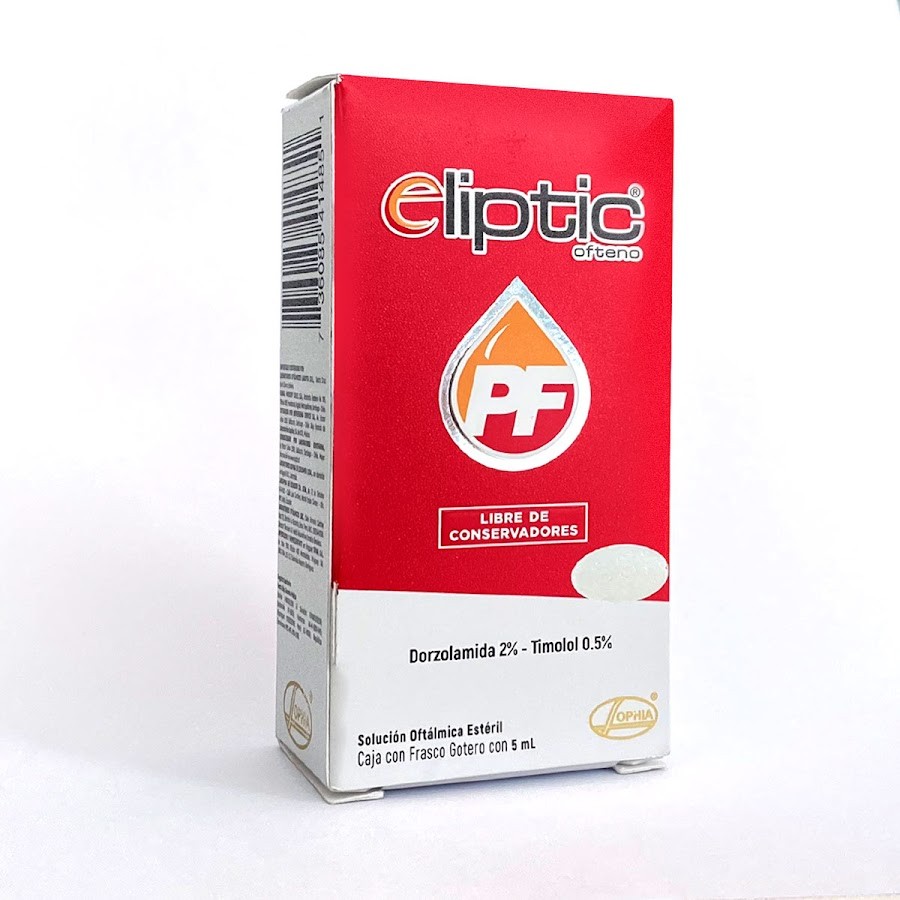 Eliptic Ofteno Sol Oftál Sophia Dorzolamida 2% + Timolol 0.5% Fco x5Ml