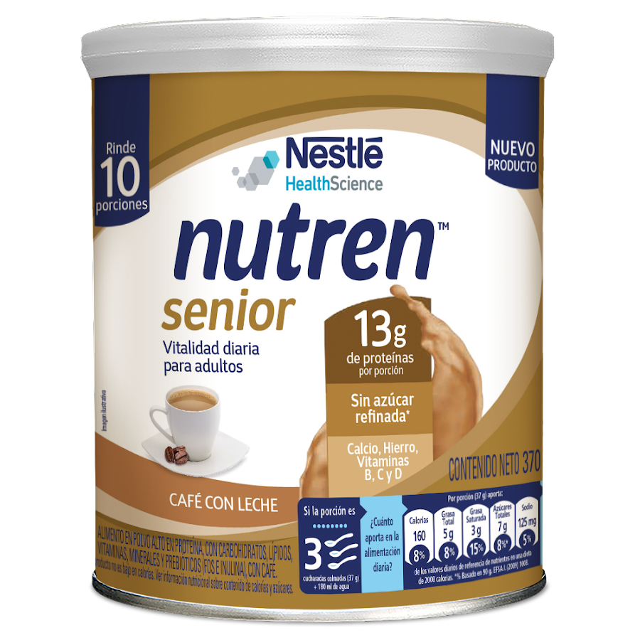 Alimento en Polvo Nutren Senior Nestle Sabor a Café con Leche x 370Gr