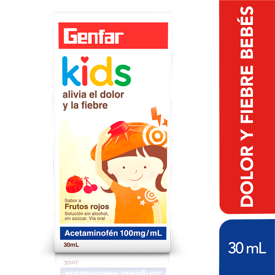 Acetaminofen Genfar Kids 100mg/mL Gotas Frasco x 30ml