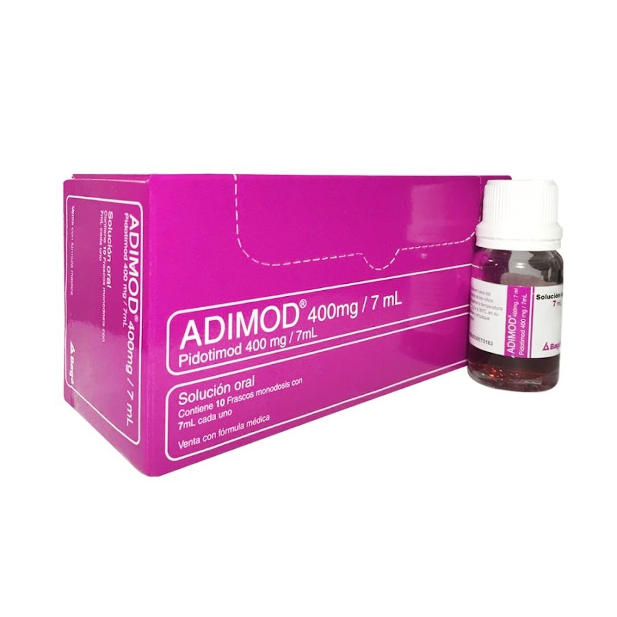 ADIMOD 400MG/7ML SOLUCIÓN ORAL FCO CAJA X10FCOX7 ML BAGÓ PIDOTIMOD