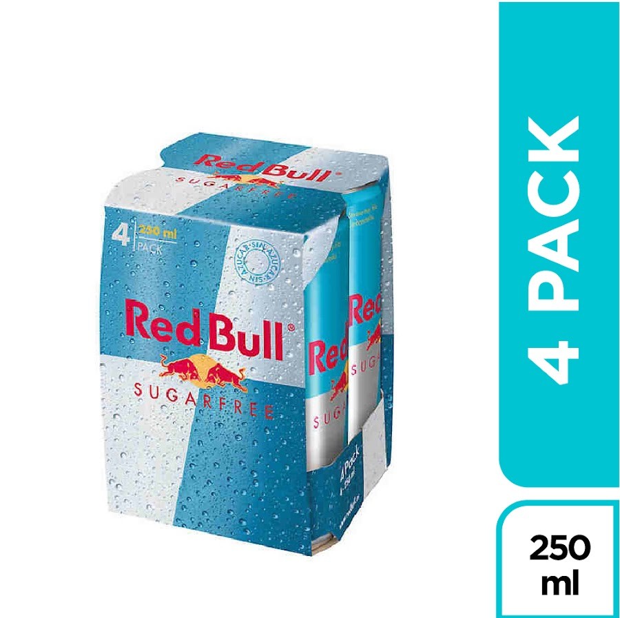 Bebida energizante Red Bull Sugar Free lata x 4 unds x 250 ml