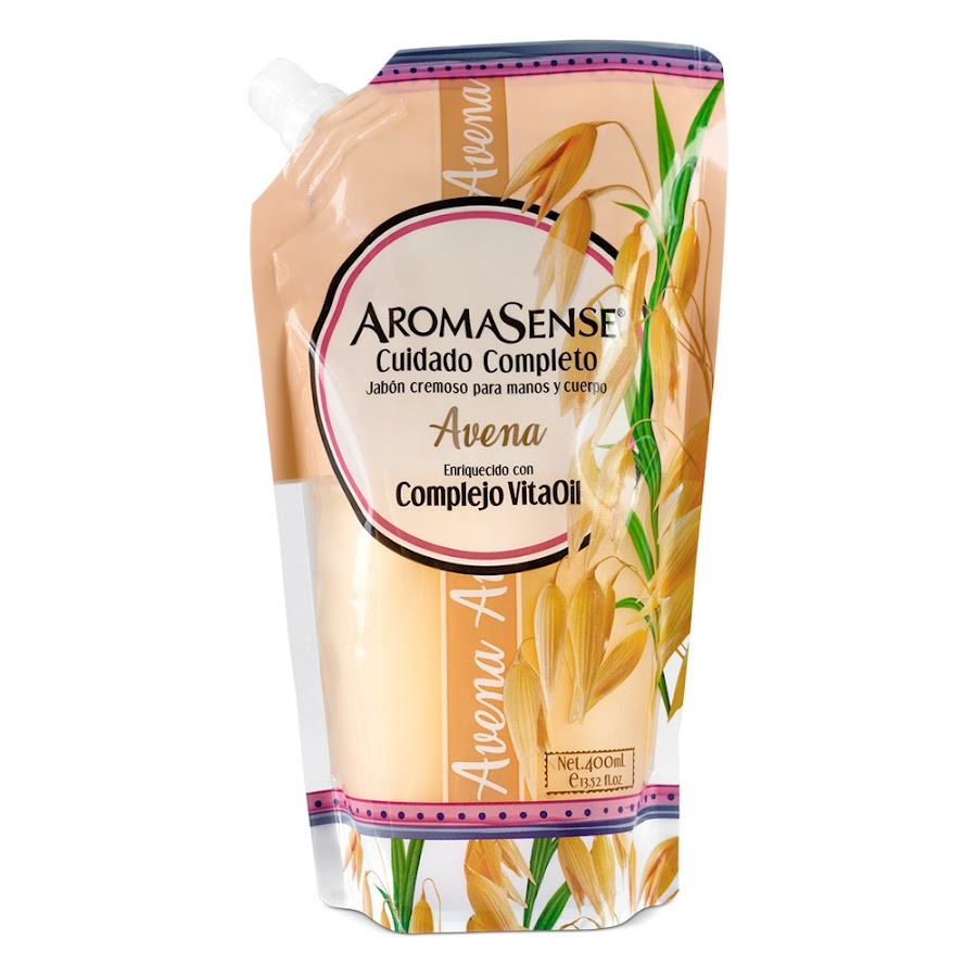 Jabon Liquido Aromasense Avena Doy Pack x400ml