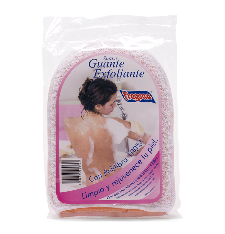 Guante Exfoliante Fregona con Polifibra Suave x1und