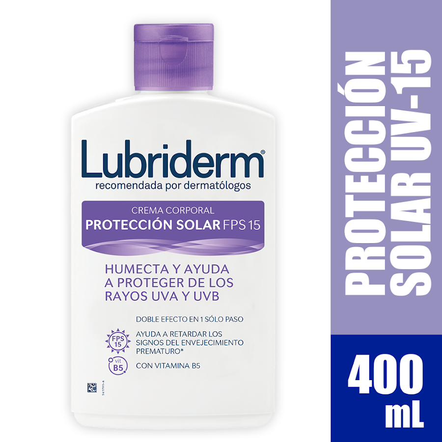 Crema Lubriderm Proteccion Solar FPS 15 x 400Ml