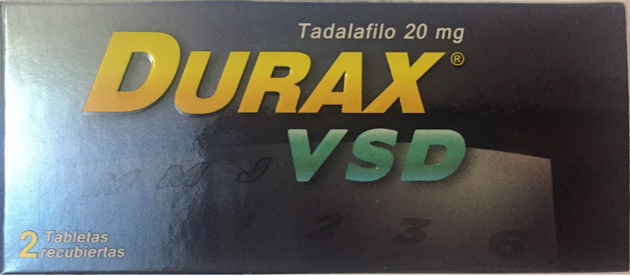 Durax VSD Tadalafilo 20 MG  X 2 Tabletas