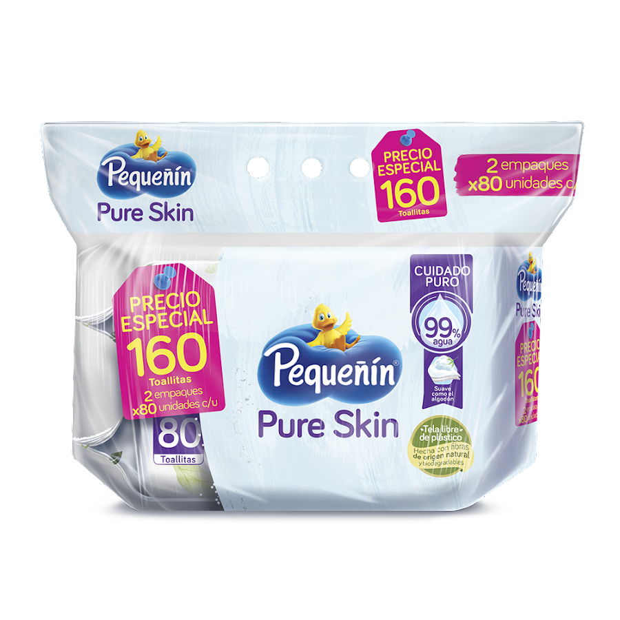 Toallitas Humedas Pequeñin Pure Skin X 160Und Precio Especial