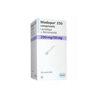 Madopar 250Mg Tabletas Caja X30Tab. Rochelevodopa Benserazida