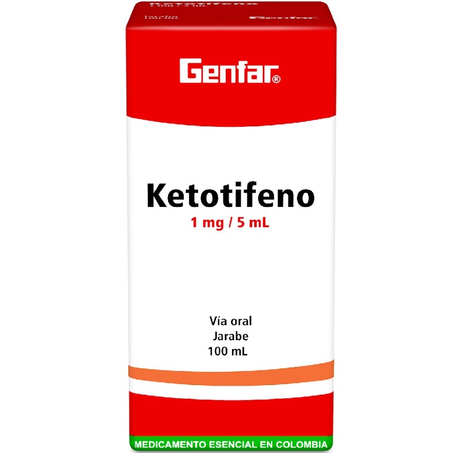 Ketotifeno Genfar 1Mg Jarabe Frasco X100Ml.