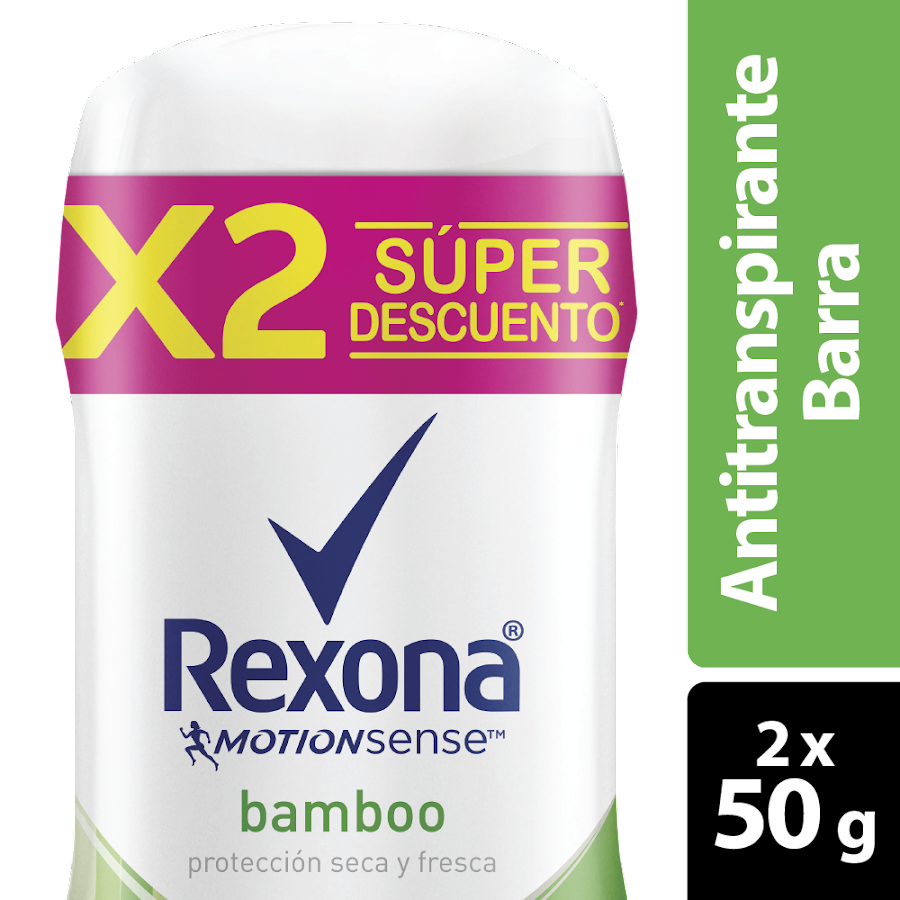 Oferta Desodorante Rexona Barra MotionSense Bamboo 2x50gr