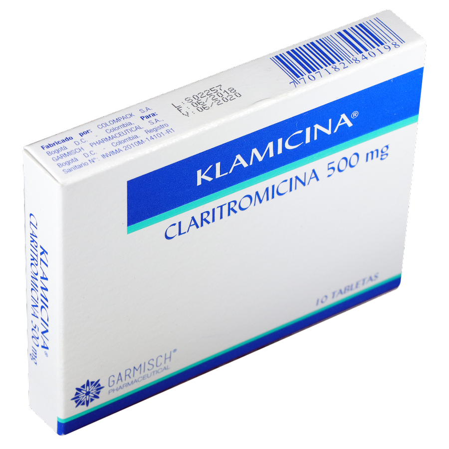 Klamicina Garmisch Claritromicina x 500Mg Caja x 10Tab