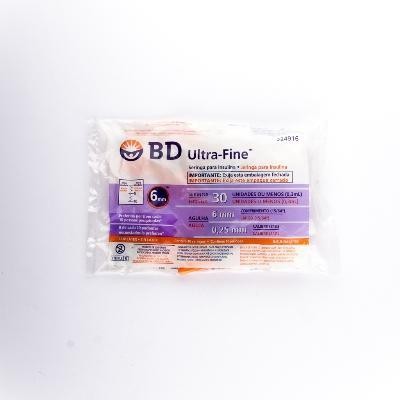 Jeringa BD Para Insulina 0.3Ml 31Gx6Mm Bolsa x10Und.