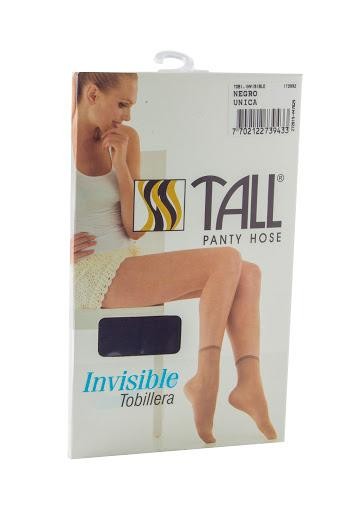 MEDIAS TALL PANTY HOSE INVISIBLE TOBILLERA NEGRO TALLA UNICA X1UND.