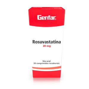 Rosuvastatina Genfar 20mg Caja x 28 comprimidos
