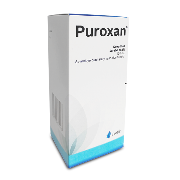 Puroxan 2% Jarabe Frasco x120Ml. Eurodrug Doxofilina
