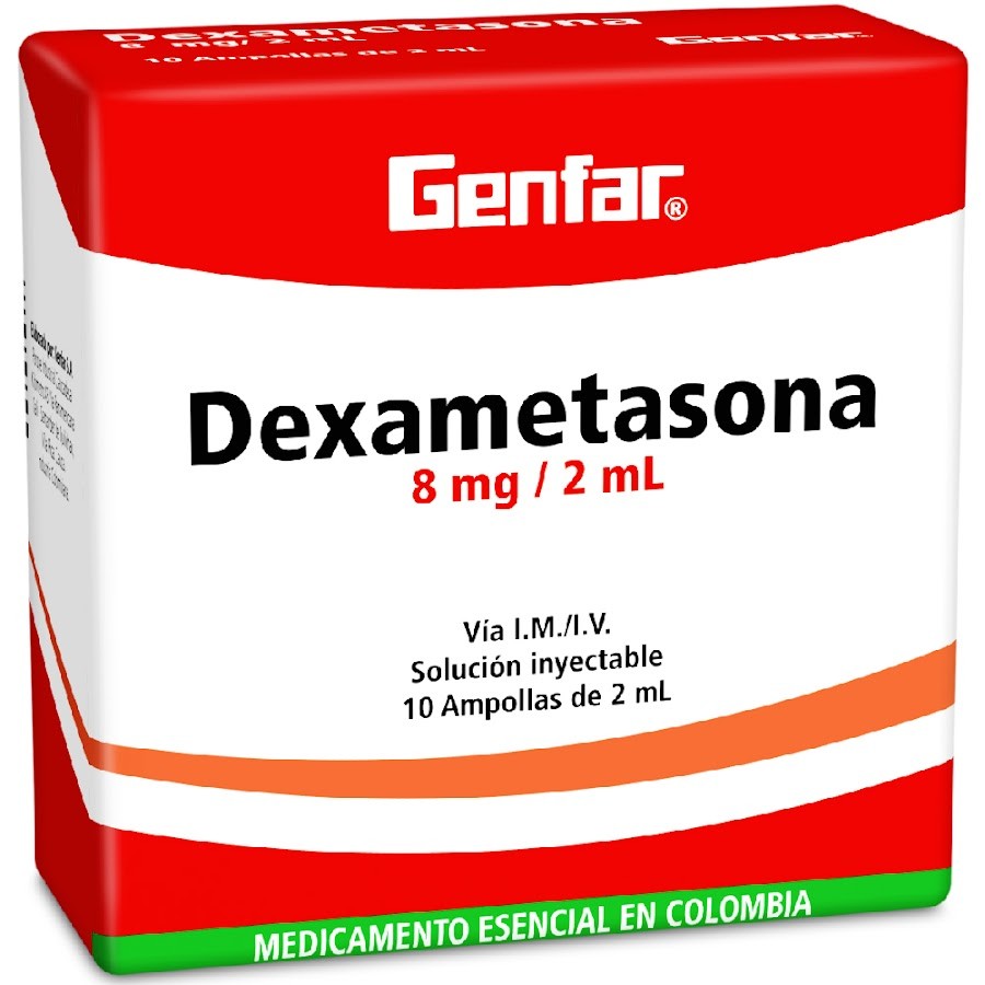 Dexametasona Genfar 8Mg/2Mg Solución Inyectable Caja