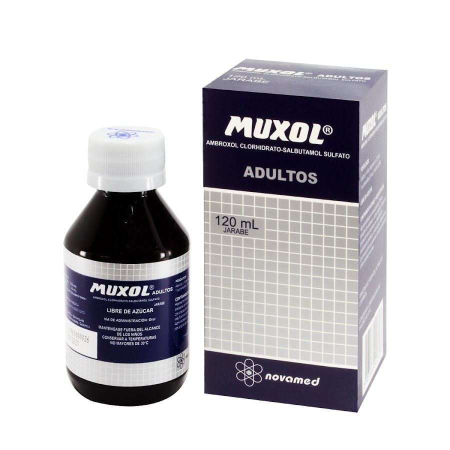 Muxol Adultos Jarabe Fco. x120Ml. Novamed Ambroxol Salbutamol Sulfato