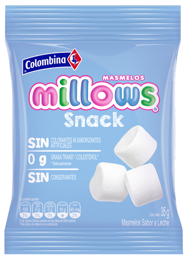 Masmelos Colombina Millows Blanco x 35gr