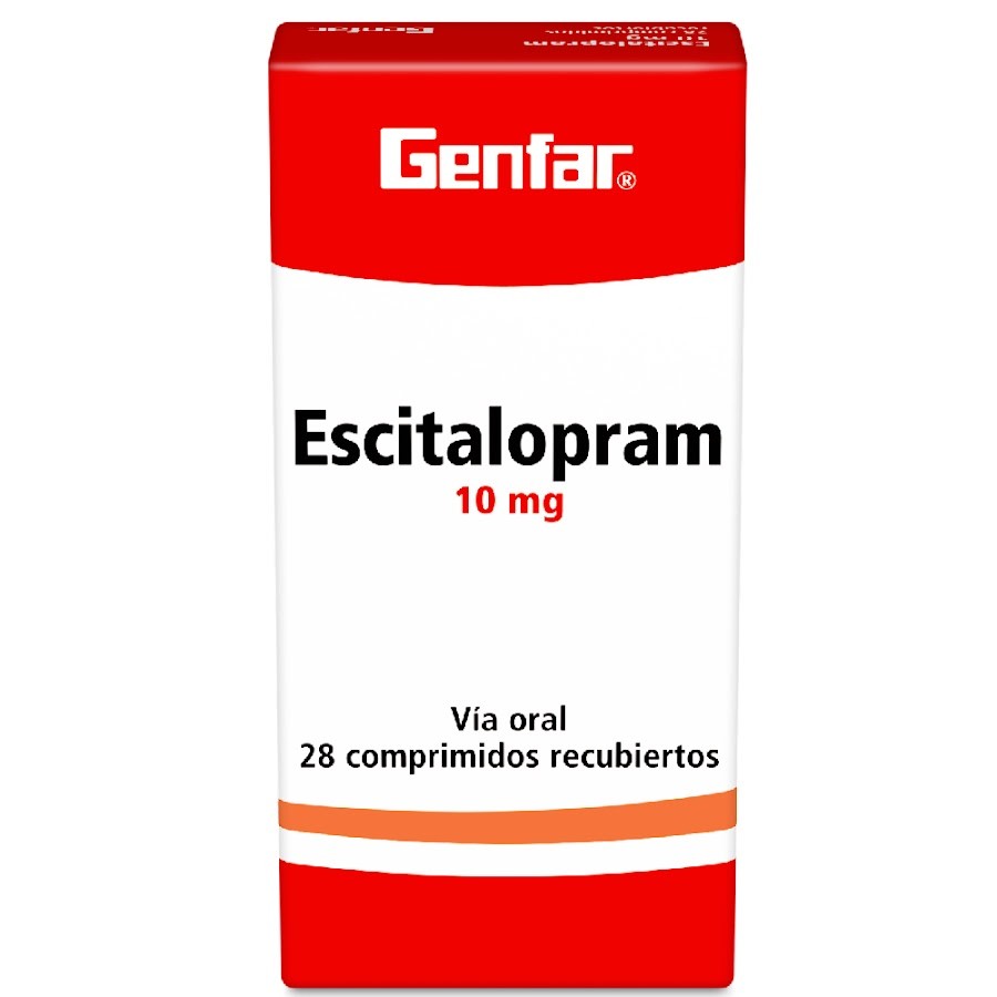 Escitalopram Genfar Caja x10Mg 28Tabletas Recubiertas