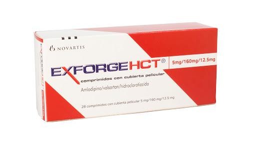 Exforge HCT 5/160/12.5 x28Com. NOV Amlodipino Valsartán Hidroclorotia