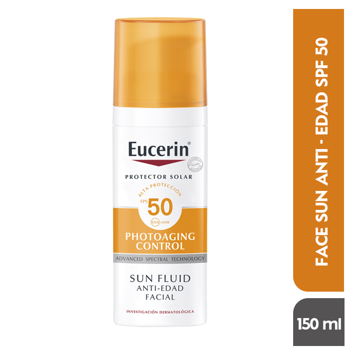 PROTECTOR SOLAR EUCERIN FACIAL ANTIEDAD SUN FLUID SPF 50 X 50 ML
