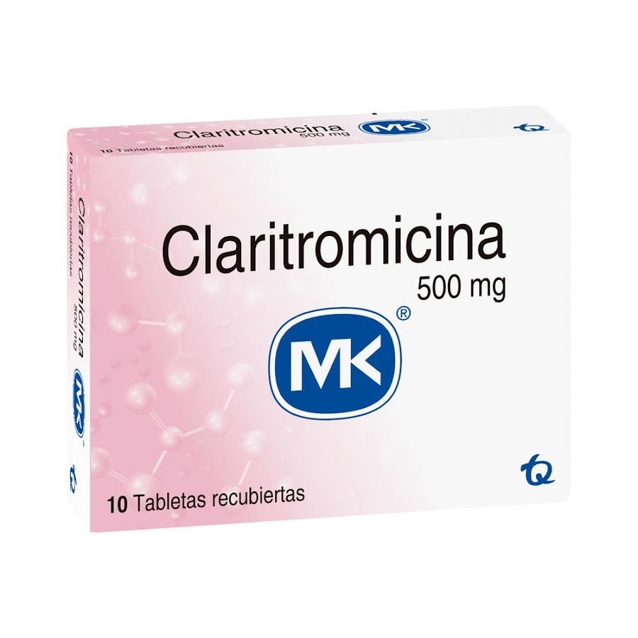 Claritromicina MK 500mg Tabletas Caja x10Tableta