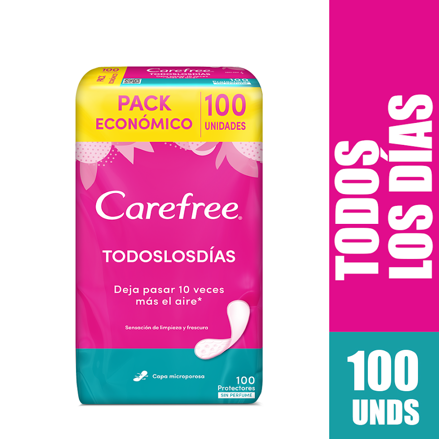 Protectores Carefree Todos Los Días x 100 und