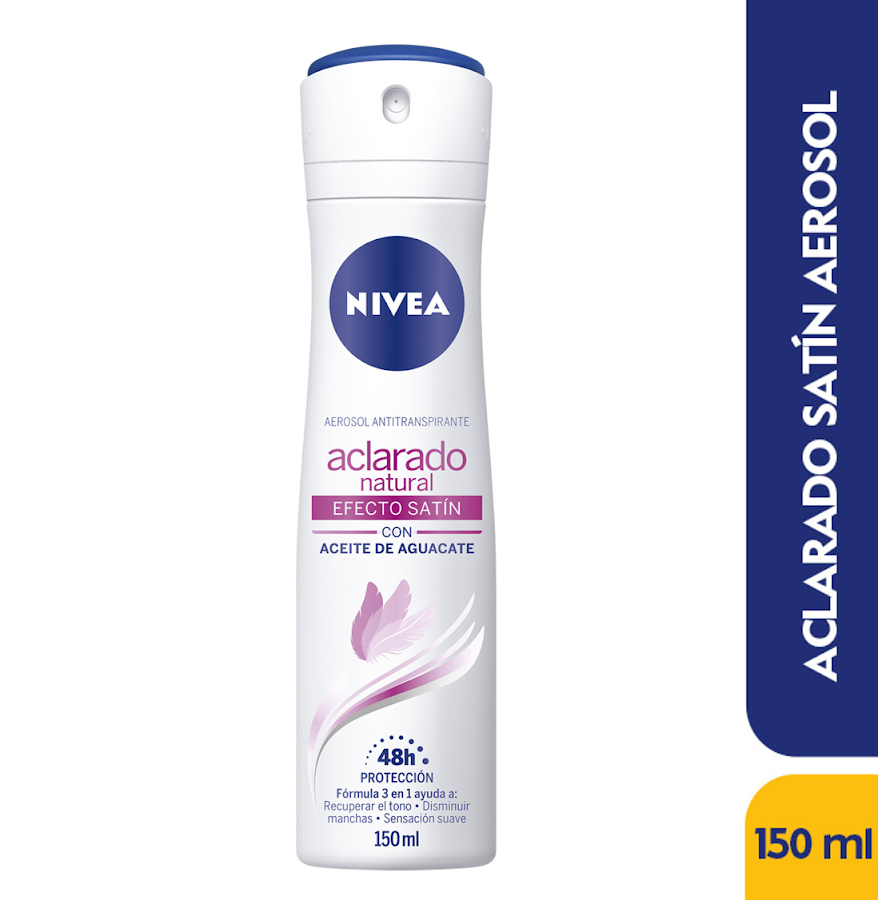 Antitranspirante NIVEA Spray Aclarado Efecto Satín 48H x150Ml