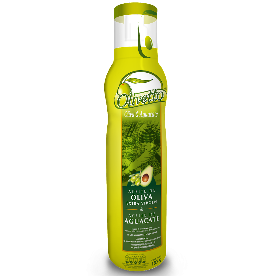 Aceite de Aguacate en Spray 100% Natural Olivetto x 183g