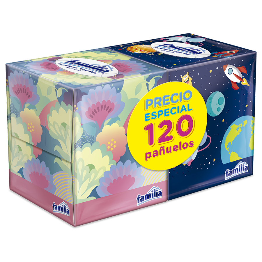 Oferta Pañuelos Familia Triple Hoja 2 Cajas x60und