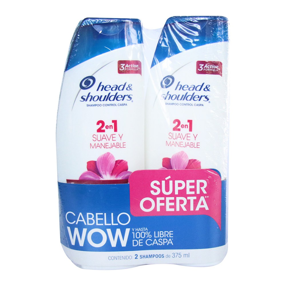 OF SHAMPOO H&S SUAVE MANEJ x 375ML+375ML