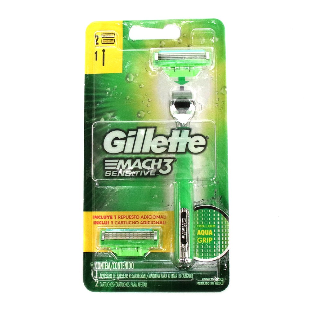 PRESTOBARB AGUAGRIP SENSITIV 2UP GILLETE