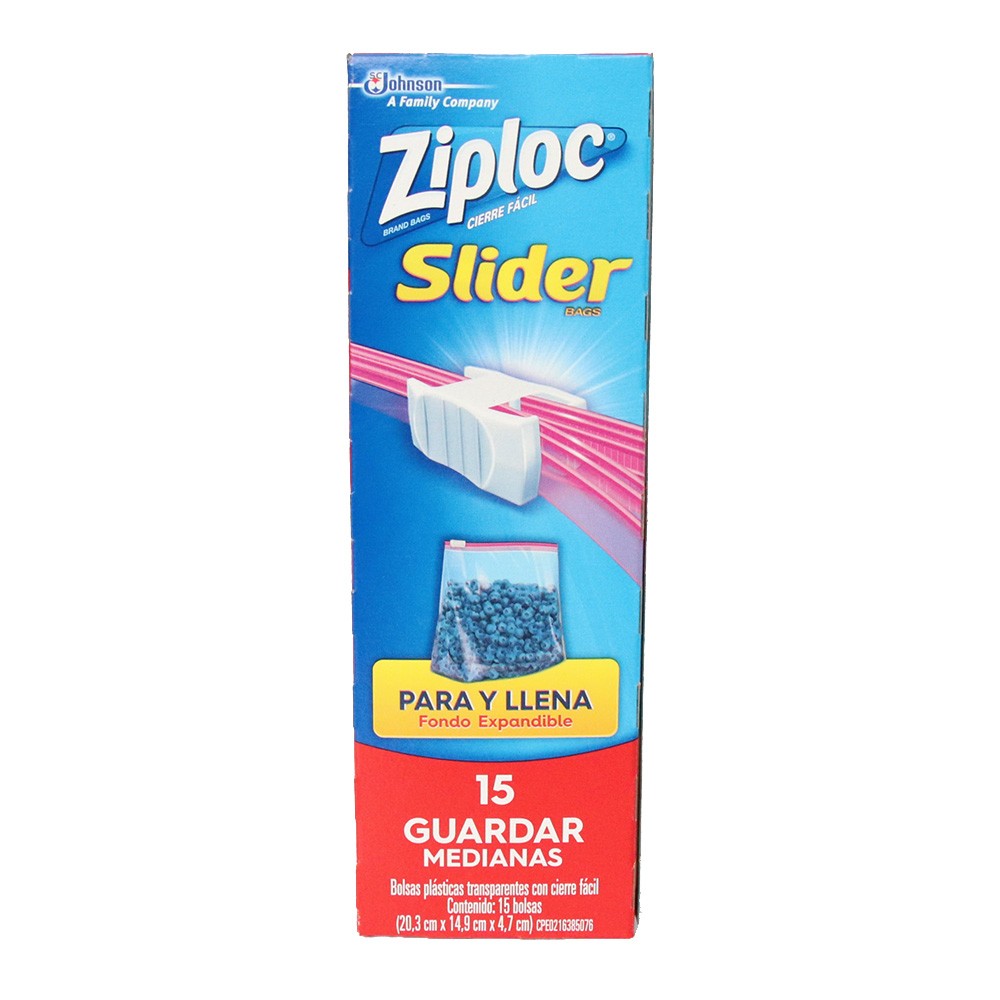 BOLSA ZIPLOC CIERRE FACIL PEQUEÑA  x 15U
