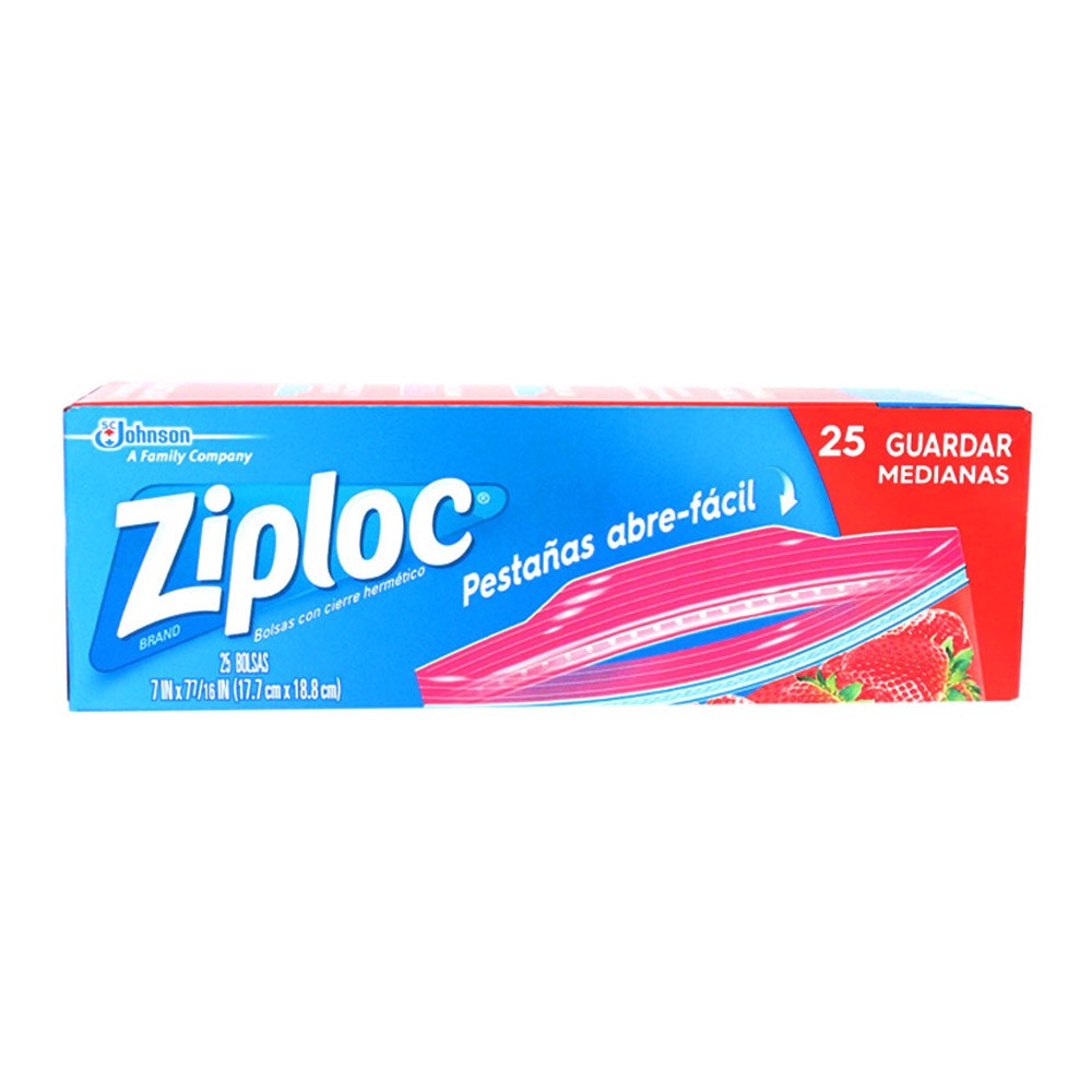 BOLSA ALMACENAR ZIPLOC MEDIANA  x 25BL
