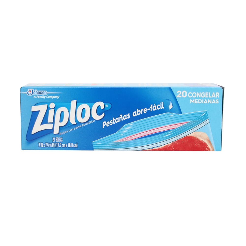 BOLSA CONGELAR ZIPLOC MEDIANA * 20 UND