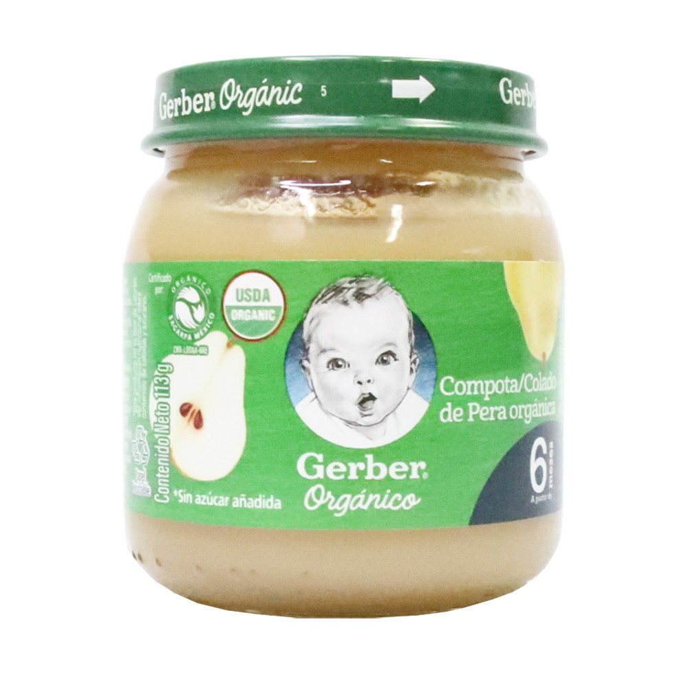 COMPOTA PERA ORGANICO GERBER*113GR