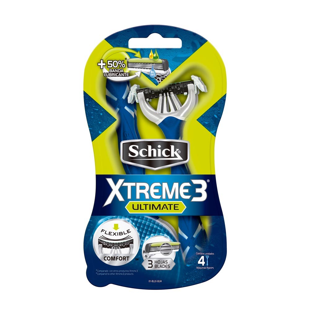 MAQUINA AFEITAR XTREME ZIPLOC SCHICK*4UN