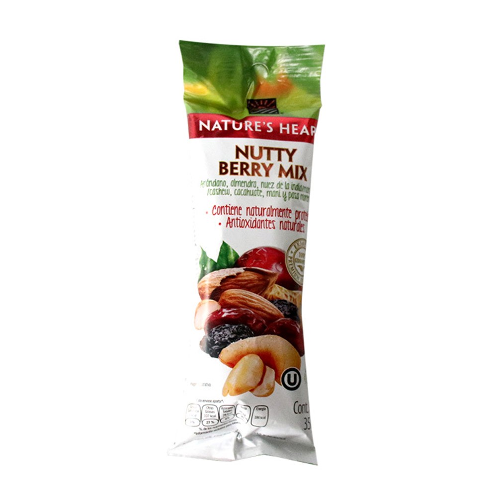 MIX ARANDANO/NUEZ/MANI NATURE HEART*35GR
