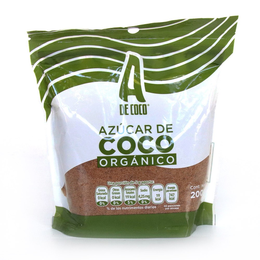 AZUCAR DE COCO ORGANICO  x 200 GR