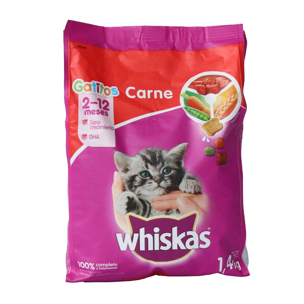WHISKAS GATITOS CARNE x 1.4 GR