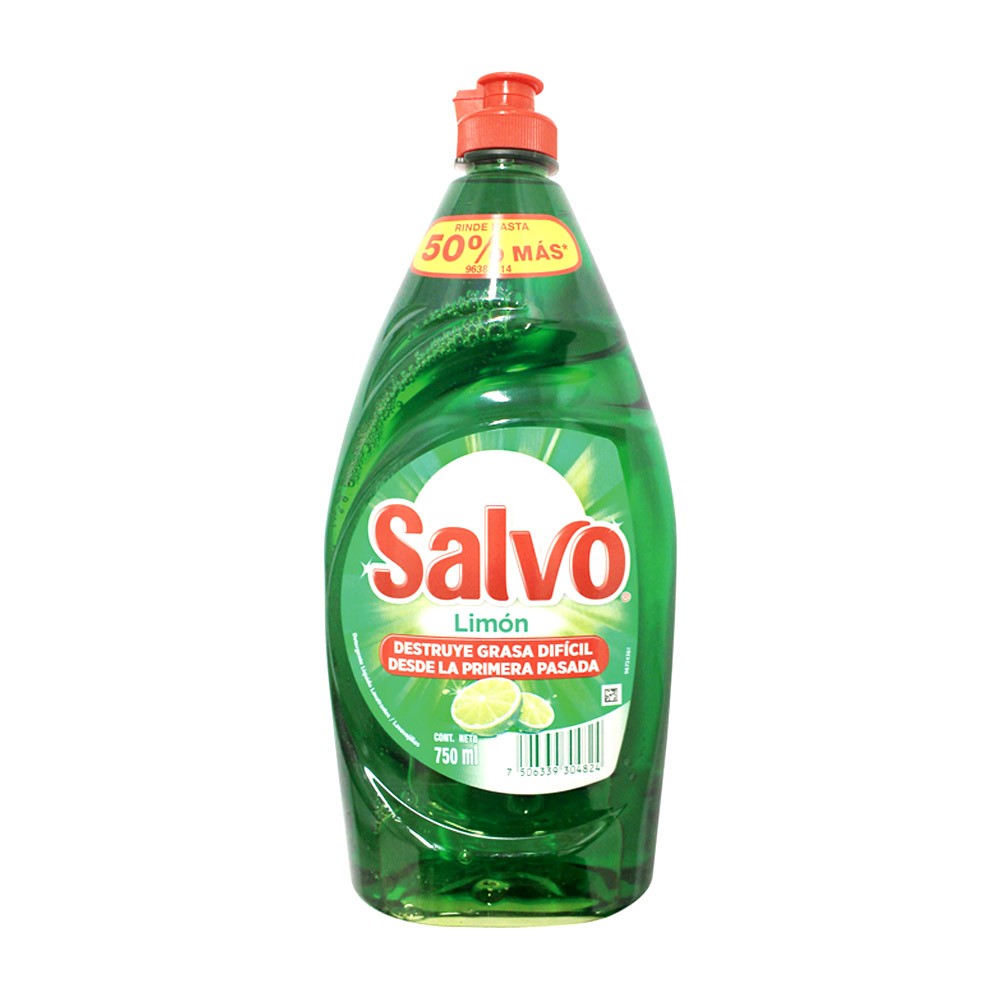 LAVAPLATOS SALVO LIMON LIQUIDO  x 750ML