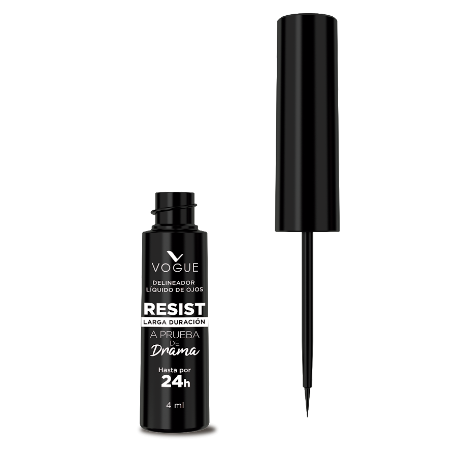 Delinador Vogue Liquido Resistente Negro Uni x 4Ml