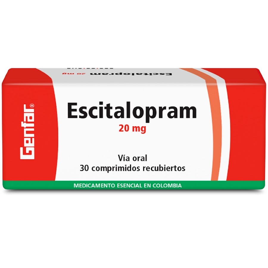 Escitalopram Genfar Caja x20Mg 30Tabletas Recubiertas