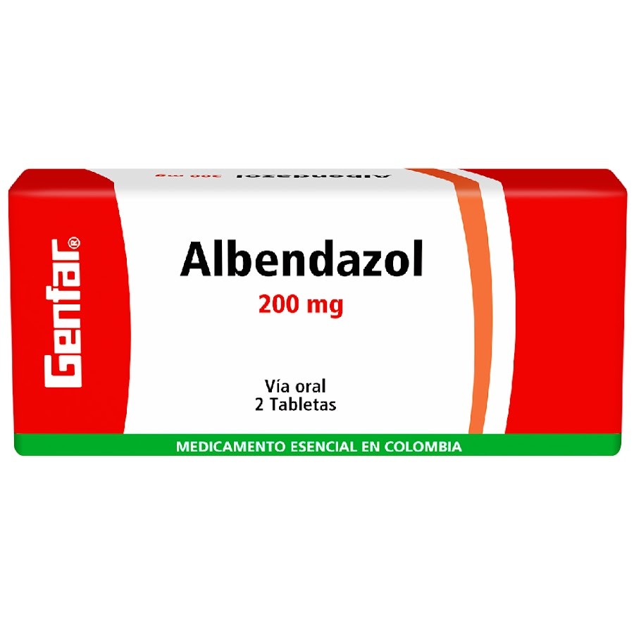 Albendazol Genfar 200Mg Tabletas Caja X2Tab.