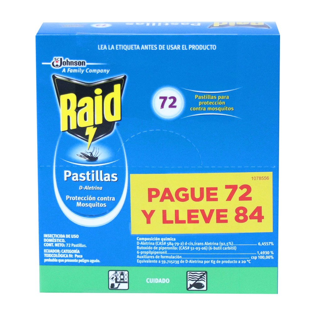 INS RAID PASTILLAS   x 84 UND
