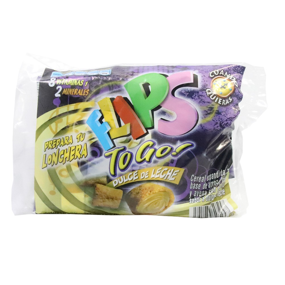 CEREAL FLIPS LONCH DULCE DE LECH 6U*28GR