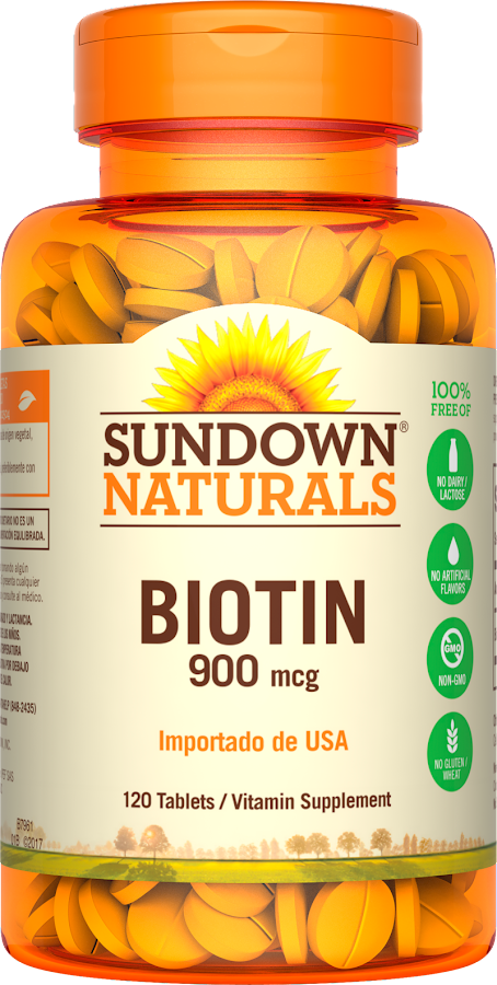 Biotin 900Mcg Tabletas Frasco X120Tab. Sundown Sundown Biotina