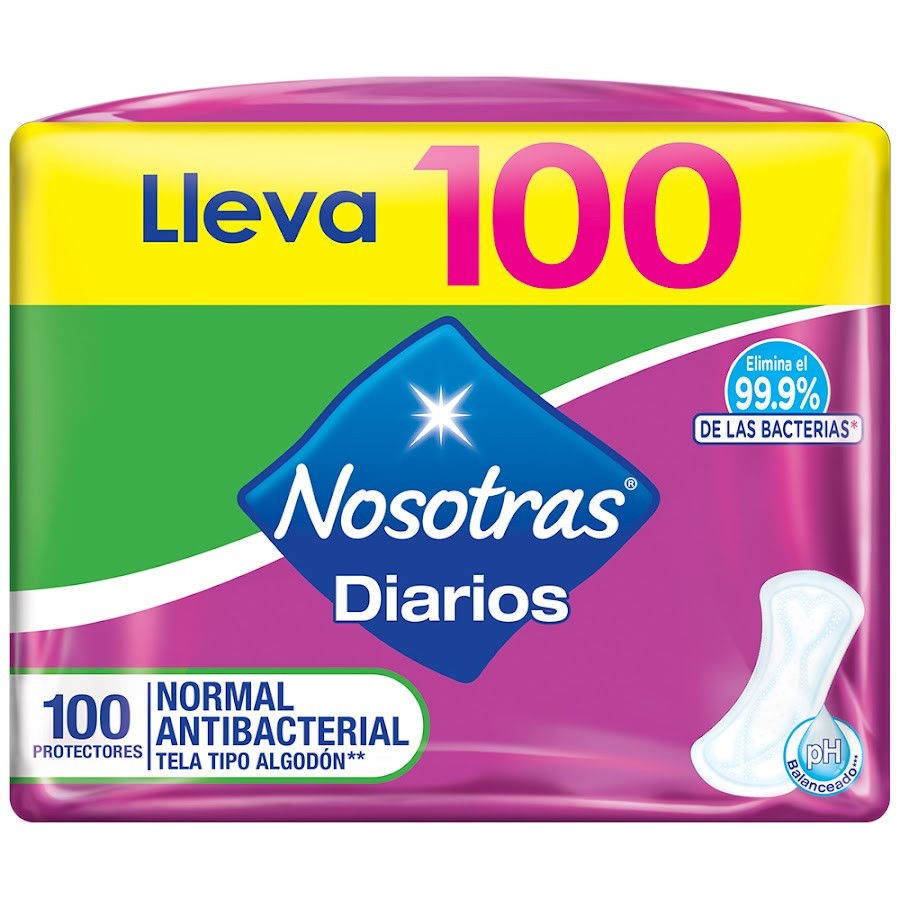 Protectores Diarios Nosotras Antibacterial x 100Und